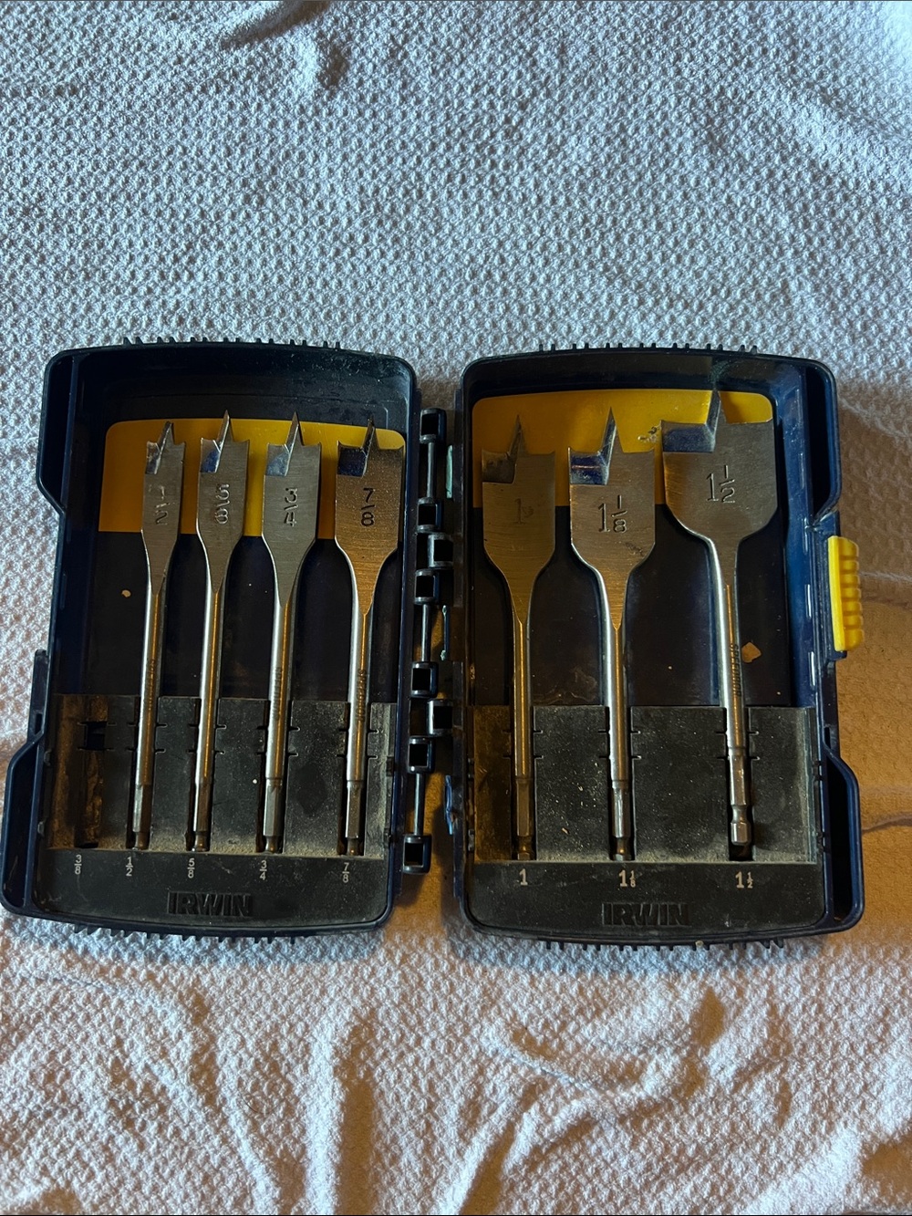 IRWIN Tools Speedbor Blue Groove Pro Spade Bit Set with Case